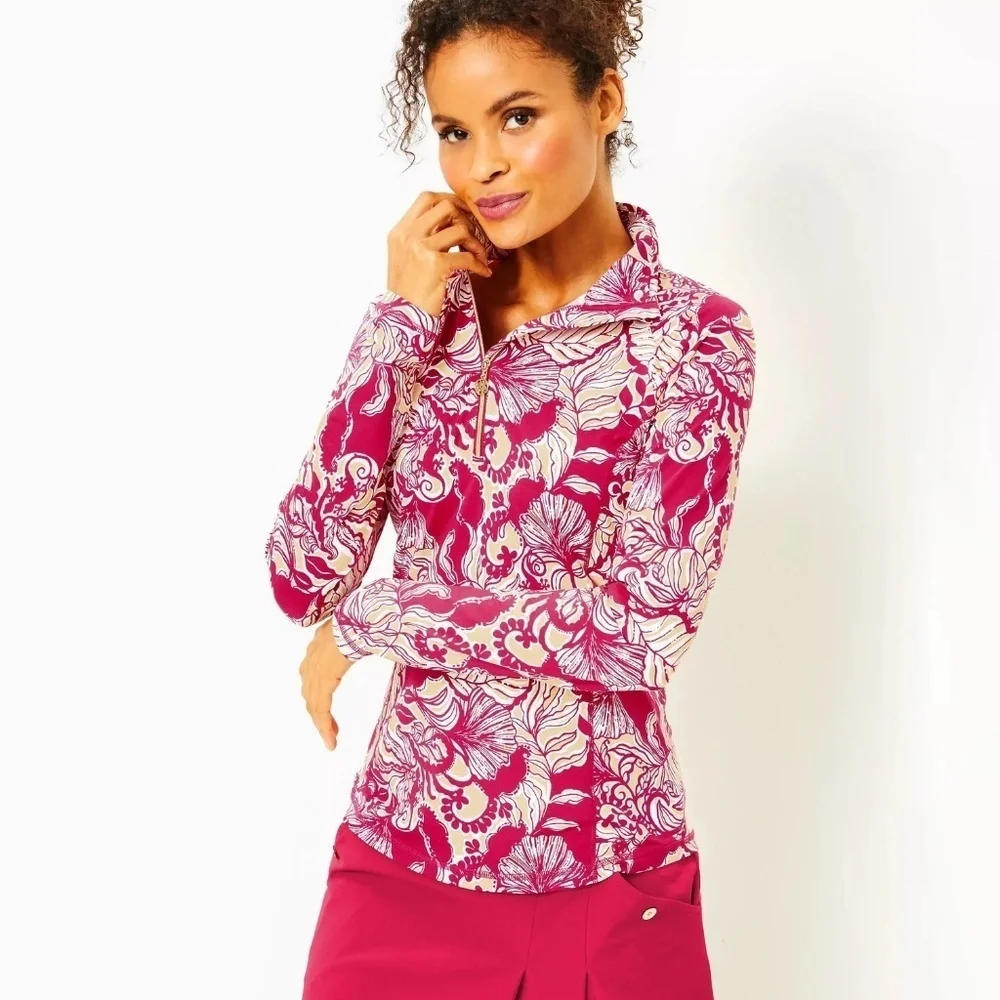 NWOT LILLY PULITZER Justine Half Zip Pullover M L XL - Picture 1 of 3